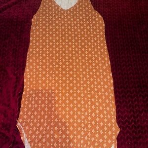 Olive & Oak Orange Patterned Bodysuit